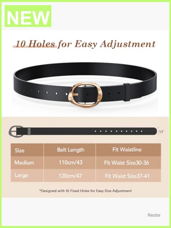 3 Pack Leather Belts for Women with Gold Buckle, Fashion Belts for Jeans Pants main image 7